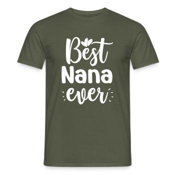 Meilleur Nana Grand-père Suisse Grand-père Suisse - T-shirt homme - vert militaire - Devant - AI Model Male 178 light (178cm)