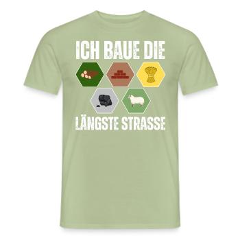 Siedler Schaf Brettspiel Freunde Geschenk - Männer T-Shirt - Sage - Vorne - AI Model Male 178 light (178cm)