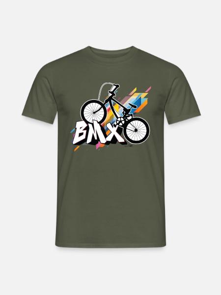 BMX Bicyclette - Urbaninme - Männer T-Shirt - Militärgrün