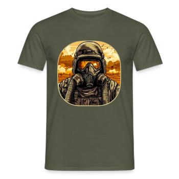 Soldat des Krieges - Männer T-Shirt - Militärgrün - Vorne - AI Model Male 178 light (178cm)
