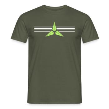 Etoile - T-shirt homme - vert militaire - Devant - AI Model Male 178 light (178cm)