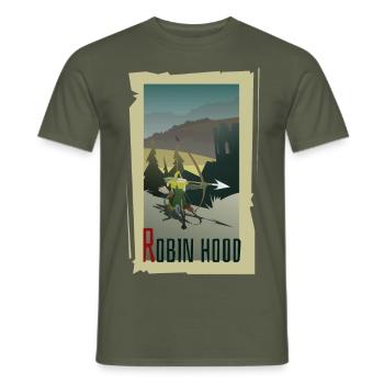 Robin Hood - Männer T-Shirt - Militärgrün - Vorne - AI Model Male 178 light (178cm)