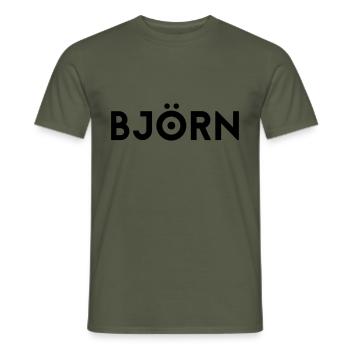 Prénom Björn - T-shirt homme - vert militaire - Devant - AI Model Male 178 light (178cm)