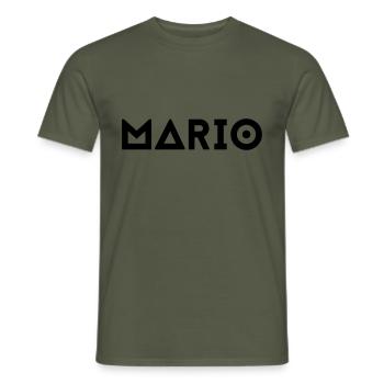 First name Mario - Men's T-Shirt - military green - Front - AI Model Male 178 light (178cm)
