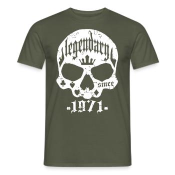 Légendaire depuis 1971 - T-shirt homme - vert militaire - Devant - AI Model Male 178 light (178cm)