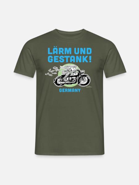 Lärm und Gestank - Männer T-Shirt - Militärgrün