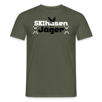 skihasen jaeger - T-shirt homme - vert militaire - Devant - AI Model Male 178 light (178cm)
