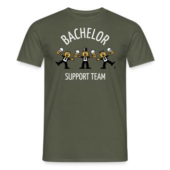 Équipe de soutien Bachelor (Caricature / Danse / F) - T-shirt homme - vert militaire - Devant - AI Model Male 178 light (178cm)