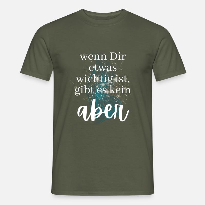 POSITIVE EINSTELLUNG MINDSET Motivation - Männer T-Shirt - Militärgrün
