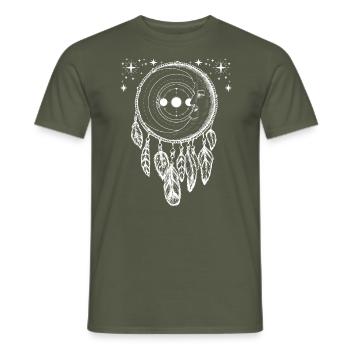Tarot card occult astrology gothic esoteric - Men's T-Shirt - military green - Front - AI Model Male 178 light (178cm)