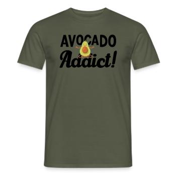 Avocat Fitness Santé - T-shirt homme - vert militaire - Devant - AI Model Male 178 light (178cm)