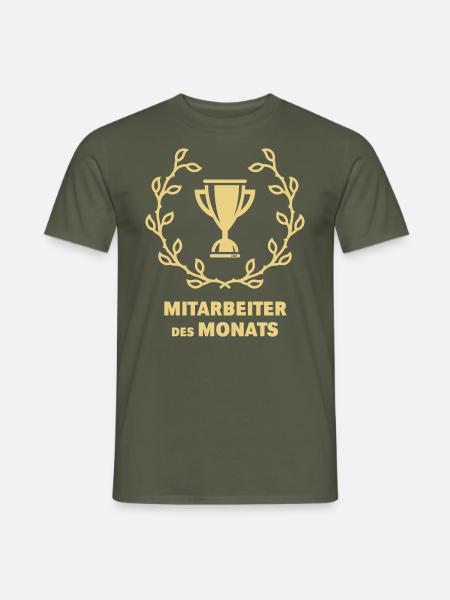 Mitarbeiter Des Monats (Emblem / Auszeichnung) - Männer T-Shirt - Militärgrün