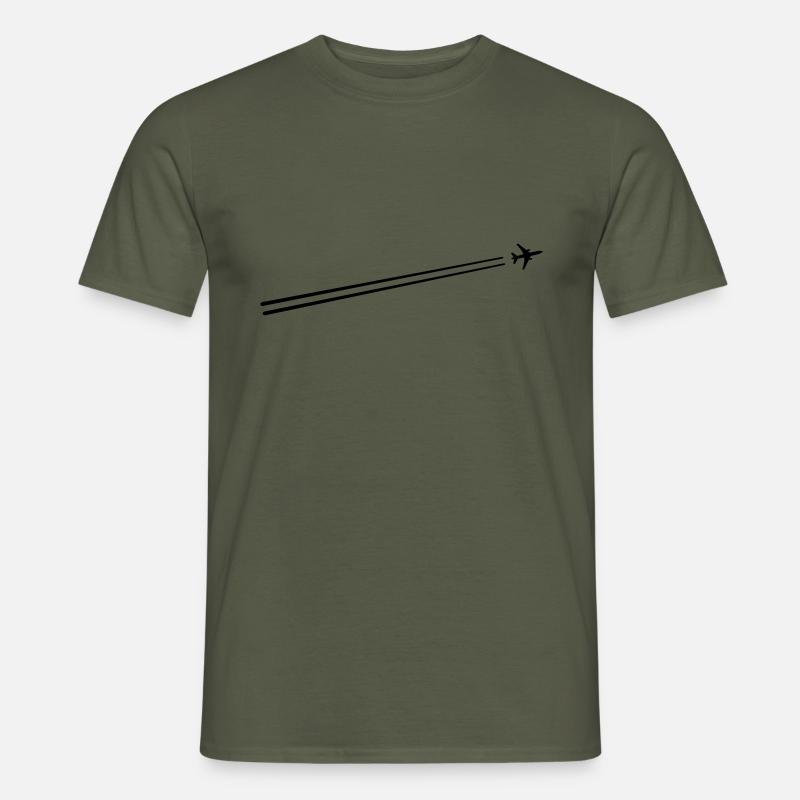 flugzeug - Männer T-Shirt - Militärgrün