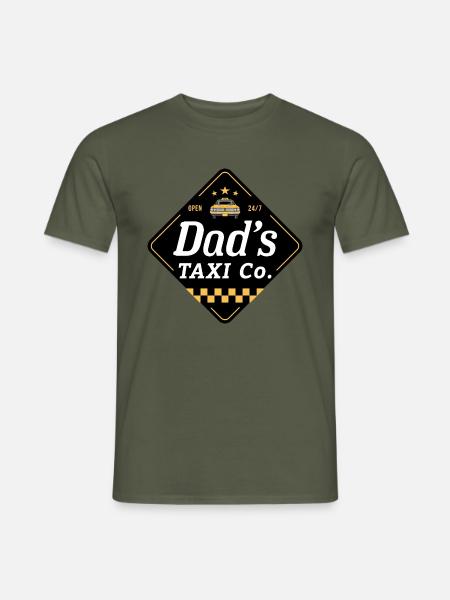 Väter Taxi Co Schwarz - Männer T-Shirt - Militärgrün