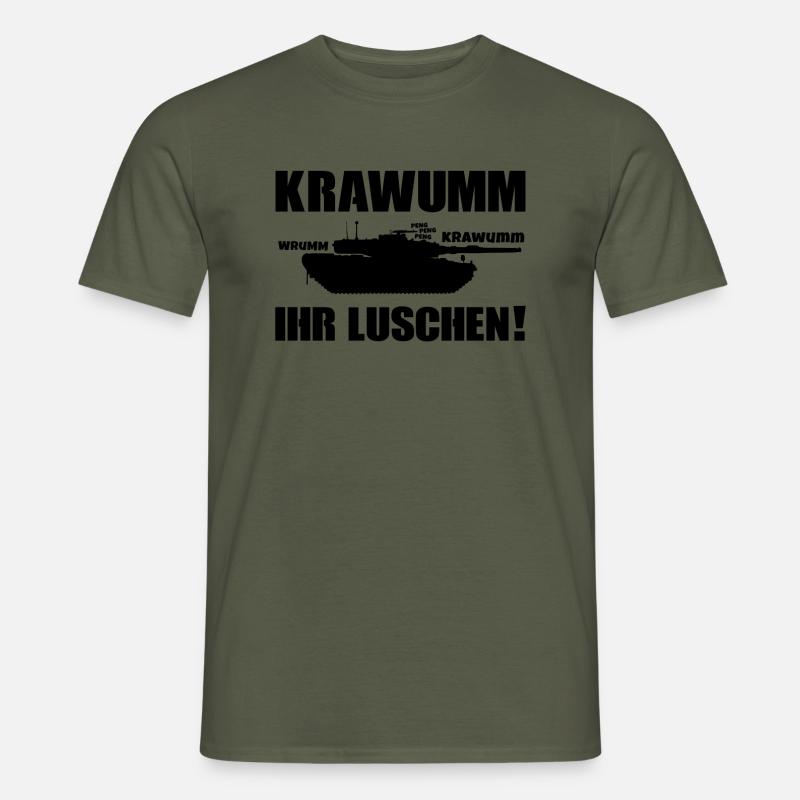 Leopard 2 Panzer Tank Kampfpanzer - Männer T-Shirt - Militärgrün