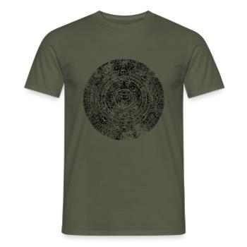 Maya Kalender - Männer T-Shirt - Militärgrün - Vorne - AI Model Male 178 light (178cm)