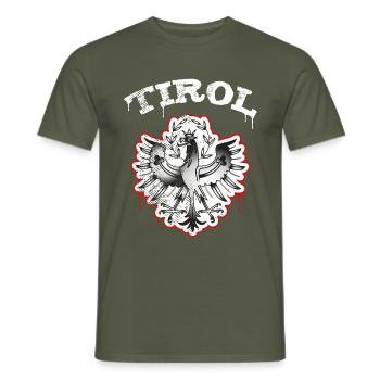 Tirol Wappen Adler Retro Vintage Look - Männer T-Shirt - Militärgrün - Vorne - AI Model Male 178 light (178cm)