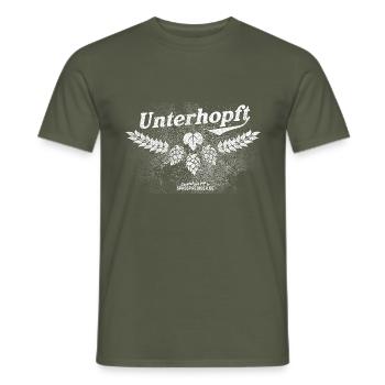 Unterhopft Distressed Motiv für Craft Bier Fans - Männer T-Shirt - Militärgrün - Vorne - AI Model Male 178 light (178cm)