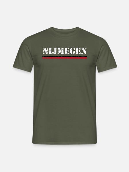 Nijmegen / Schriftzug & Flagge - VINTAGE - Männer T-Shirt - Militärgrün