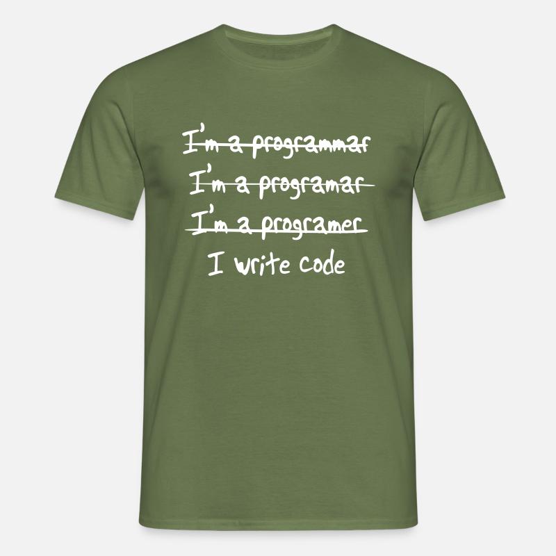 I'm programmer. I write code - Men's T-Shirt - military green