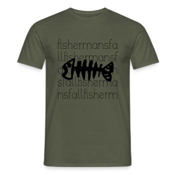 fisherman's fall - Männer T-Shirt - Militärgrün - Vorne - AI Model Male 178 light (178cm)