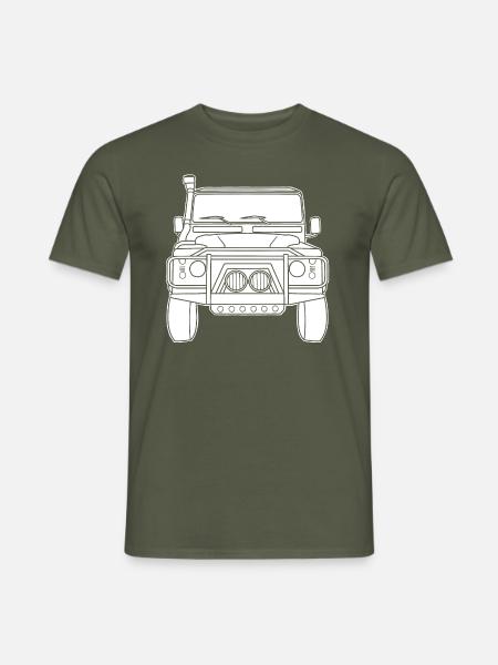 Landy Silhouette white - Männer T-Shirt - Militärgrün