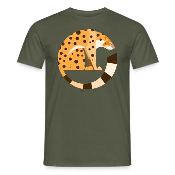 Leopard - Men's T-Shirt - military green - Front - AI Model Male 178 light (178cm)