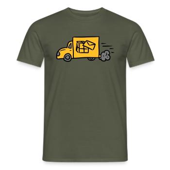 Post Parcel Service Delivery Delivery Delivery - Men's T-Shirt - military green - Front - AI Model Male 178 light (178cm)