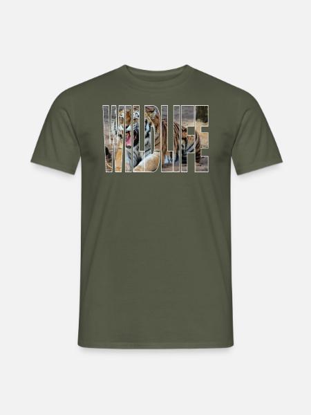 Tiger Wildlife - Männer T-Shirt - Militärgrün