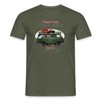 on my list - Männer T-Shirt - Militärgrün - Vorne - AI Model Male 178 light (178cm)