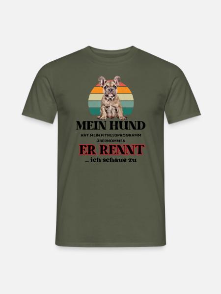 Hundesprüche Hund Hunde Bulldogge - Männer T-Shirt - Militärgrün