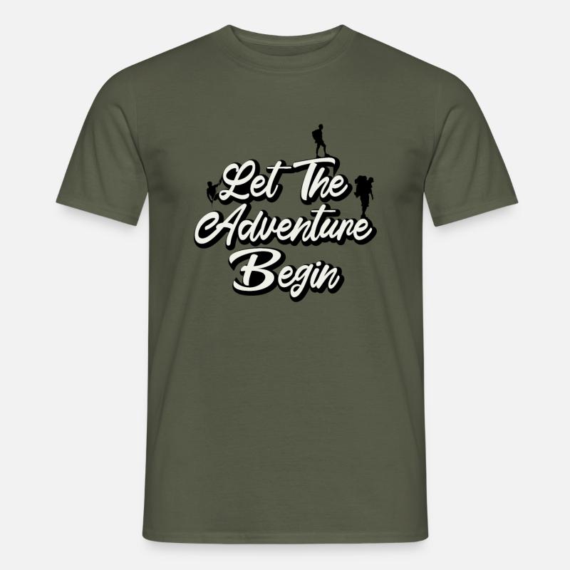 Das Abenteuer wartet auf Sie - Männer T-Shirt - Militärgrün