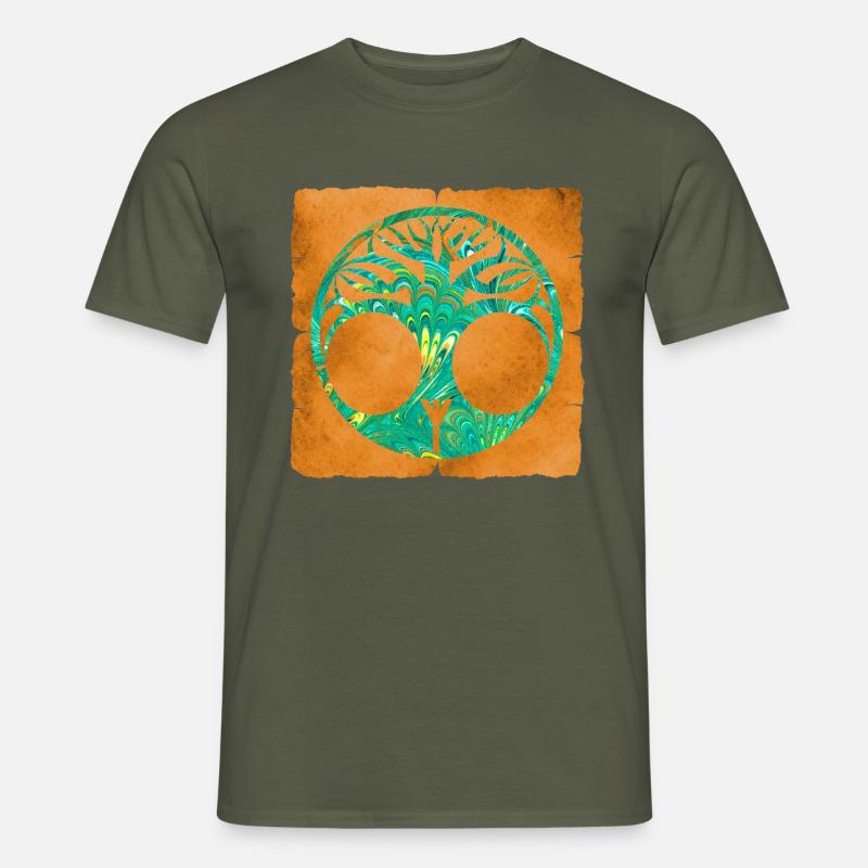 lebensbaum e 71 y - Männer T-Shirt - Militärgrün