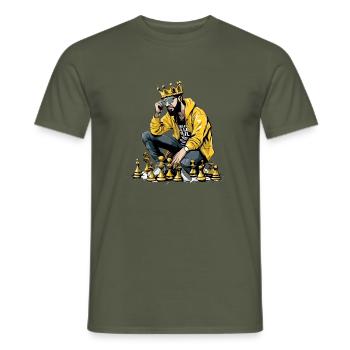 Max le roi des échecs - T-shirt homme - vert militaire - Devant - AI Model Male 178 light (178cm)