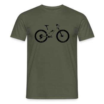 Canyon Grafik (Spectral) - Männer T-Shirt - Militärgrün - Vorne - AI Model Male 178 light (178cm)