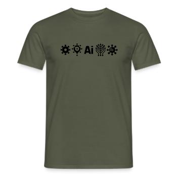 AI Künstliche Intelligenz - Männer T-Shirt - Militärgrün - Vorne - AI Model Male 178 light (178cm)