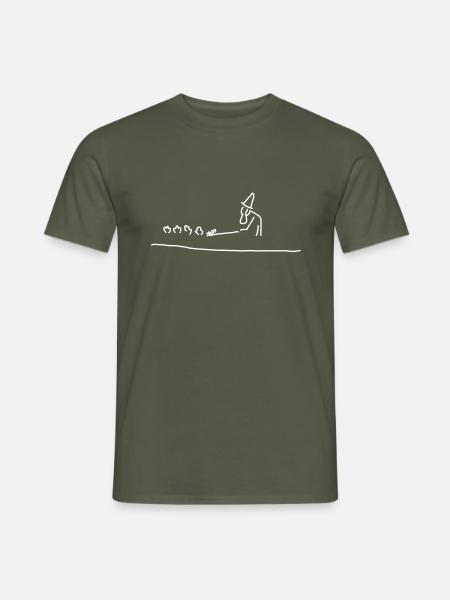 gärtner-zwerg - Männer T-Shirt - Militärgrün