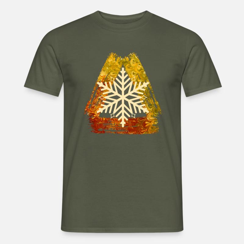 schneeflocke e 99 - Männer T-Shirt - Militärgrün