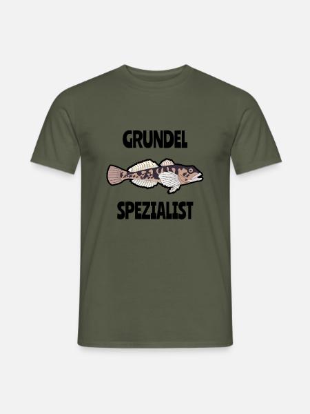 Grundel Spezialist - Lustiges Geschenk für Angler - Männer T-Shirt - Militärgrün