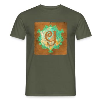 e 36 y - Men's T-Shirt - military green - Front - AI Model Male 178 light (178cm)