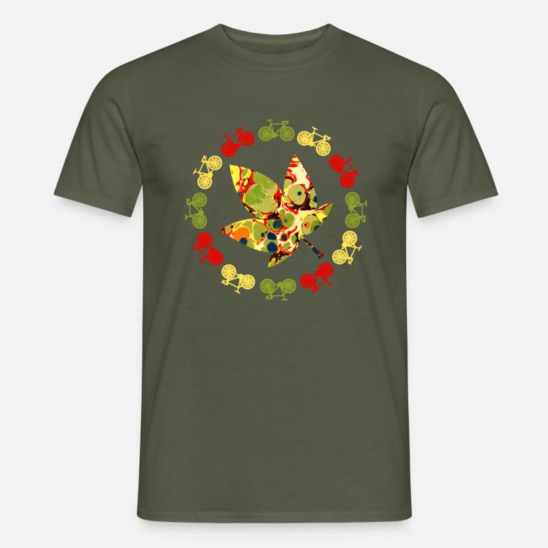 fahrrad herbst e 41 - Männer T-Shirt - Militärgrün