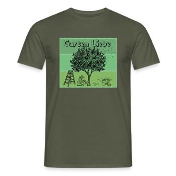 Garten Liebe - Schrebergarten - Natur - Männer T-Shirt - Militärgrün - Vorne - AI Model Male 178 light (178cm)