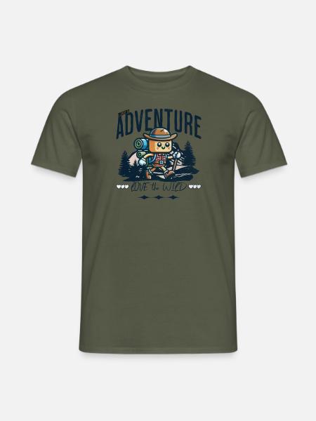 Micro Adventure-Love the Wild - Männer T-Shirt - Militärgrün