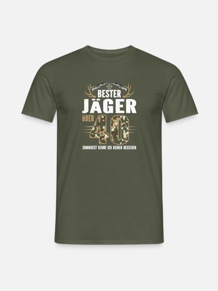Bester Jäger über 40 - Männer T-Shirt - Militärgrün