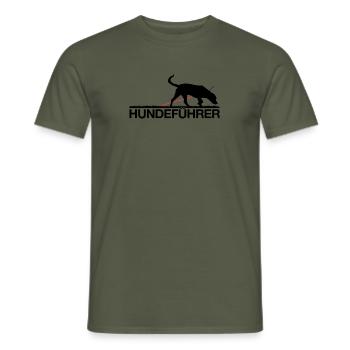 Dog Handler Search Hunting Hound Gift Idea - Men's T-Shirt - military green - Front - AI Model Male 178 light (178cm)