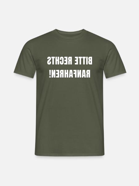 Bitte rechts ranfahren - Männer T-Shirt - Militärgrün