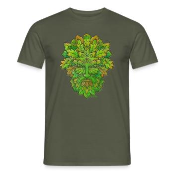 Grüner Mann 3 - Männer T-Shirt - Militärgrün - Vorne - AI Model Male 178 light (178cm)