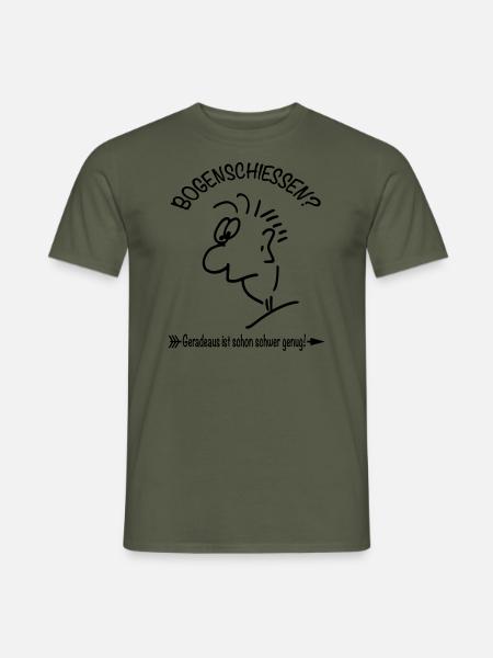 Bogenschiesen geradeaus - Männer T-Shirt - Militärgrün
