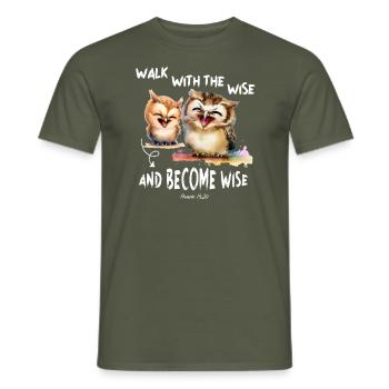 DLM KIDS WISDOM 1 W1U - Men's T-Shirt - military green - Front - AI Model Male 178 light (178cm)