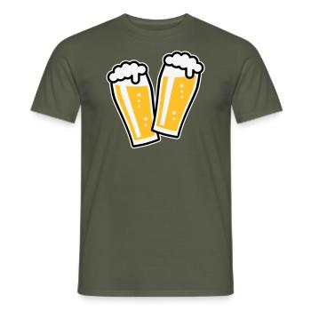 XDoppelter Willie (3) - T-shirt homme - vert militaire - Devant - AI Model Male 178 light (178cm)